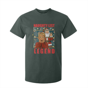 Santa Christmas Movie Funny T Shirt For Kid Naughty List Legend TS14 Dark Forest Green Print Your Wear