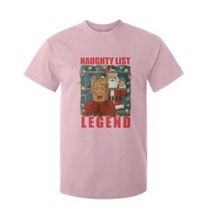 Santa Christmas Movie Funny T Shirt For Kid Naughty List Legend TS14 Light Pink Print Your Wear