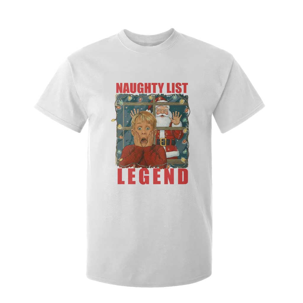 Santa Christmas Movie Funny T Shirt For Kid Naughty List Legend TS14 White Print Your Wear