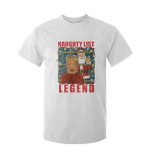 Santa Christmas Movie Funny T Shirt For Kid Naughty List Legend TS14 White Print Your Wear