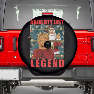 Santa Christmas Movie Funny Spare Tire Cover Naughty List Legend TS14 Black Print Your Wear