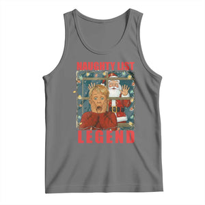 Santa Christmas Movie Funny Tank Top Naughty List Legend TS14 Black Heather Print Your Wear