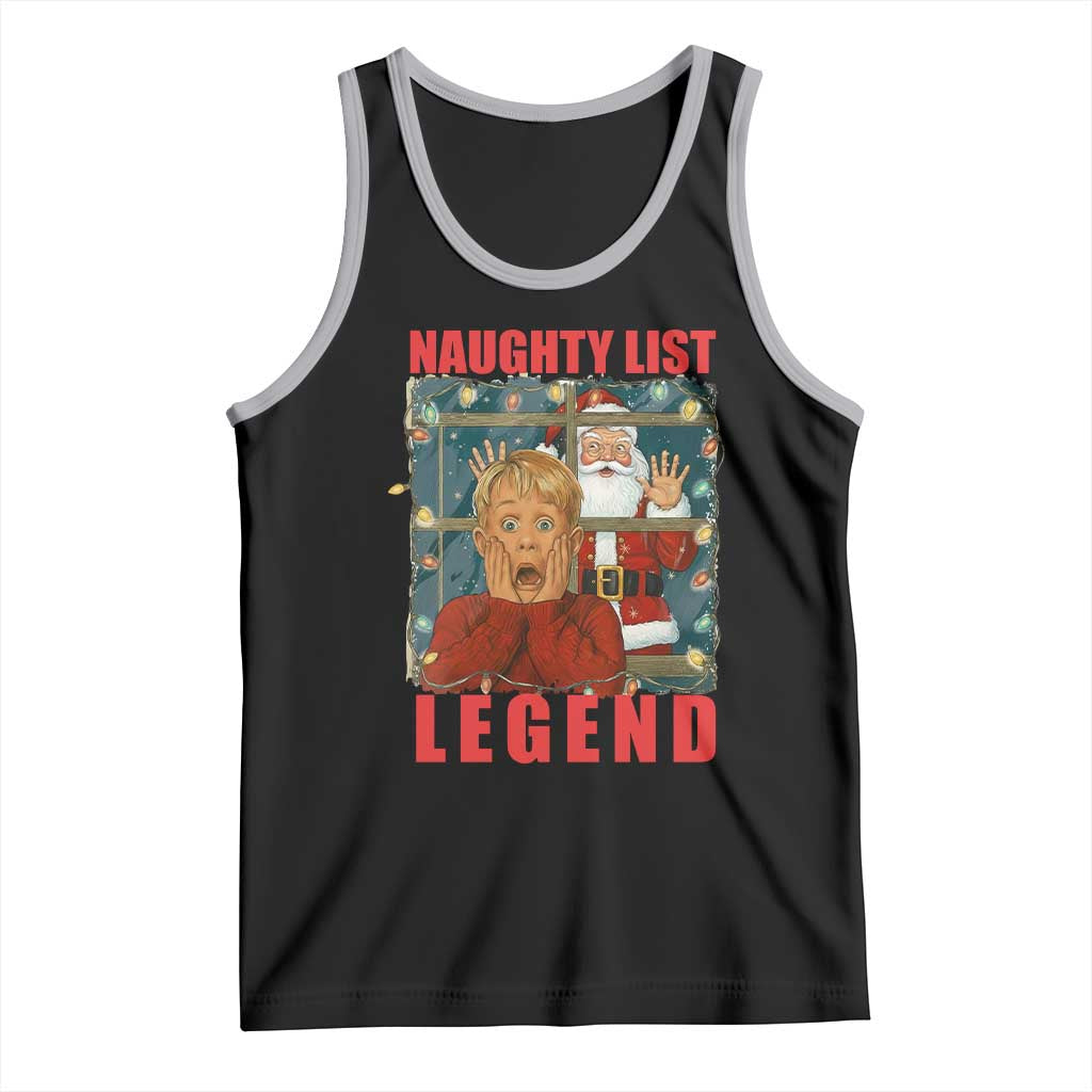 Santa Christmas Movie Funny Tank Top Naughty List Legend TS14 Black Athletic Heather Print Your Wear