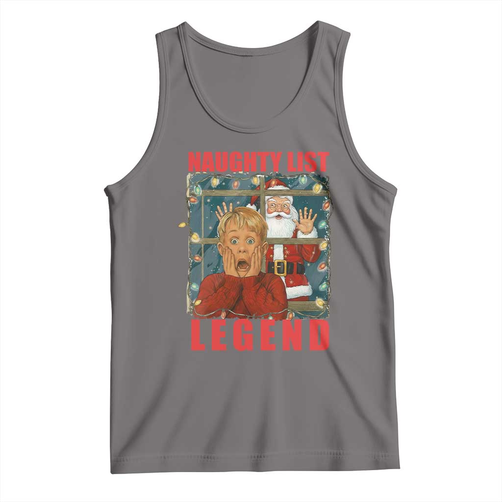 Santa Christmas Movie Funny Tank Top Naughty List Legend TS14 Deep Heather Print Your Wear