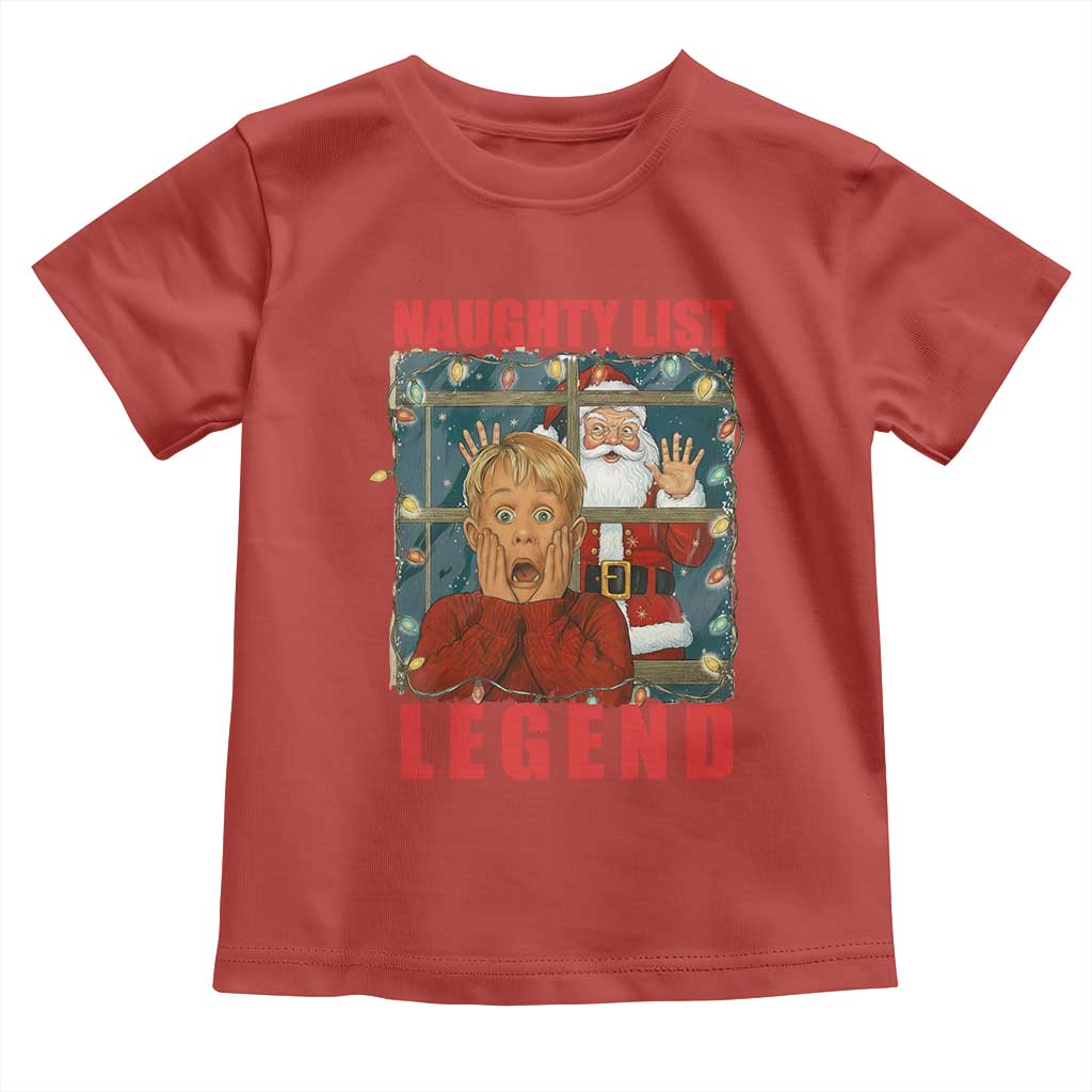 Santa Christmas Movie Funny Toddler T Shirt Naughty List Legend TS14 Red Print Your Wear