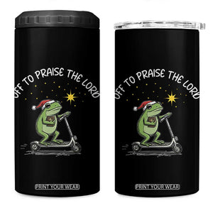 Funny Frog Christian 4 in 1 Can Cooler Tumbler Off To Praise The Lord TS14 One Size: 16 oz Black Print Your Wear
