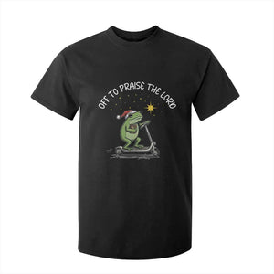Funny Frog Christian T Shirt For Kid Off To Praise The Lord TS14 Black Print Your Wear