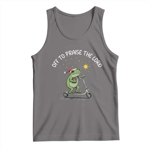Funny Frog Christian Tank Top Off To Praise The Lord TS14 Deep Heather Print Your Wear