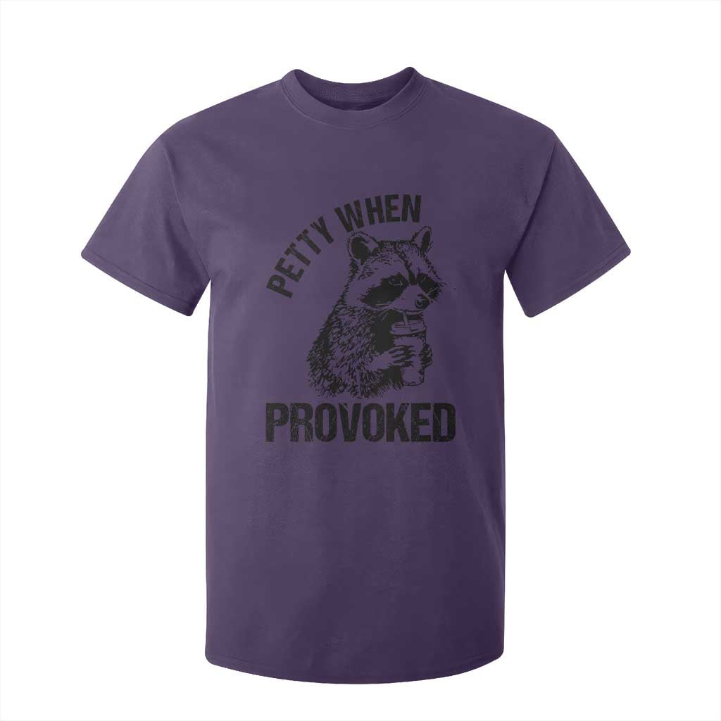 Petty When Provoked T Shirt For Kid Funny Raccoon Meme TS14 Purple Print Your Wear