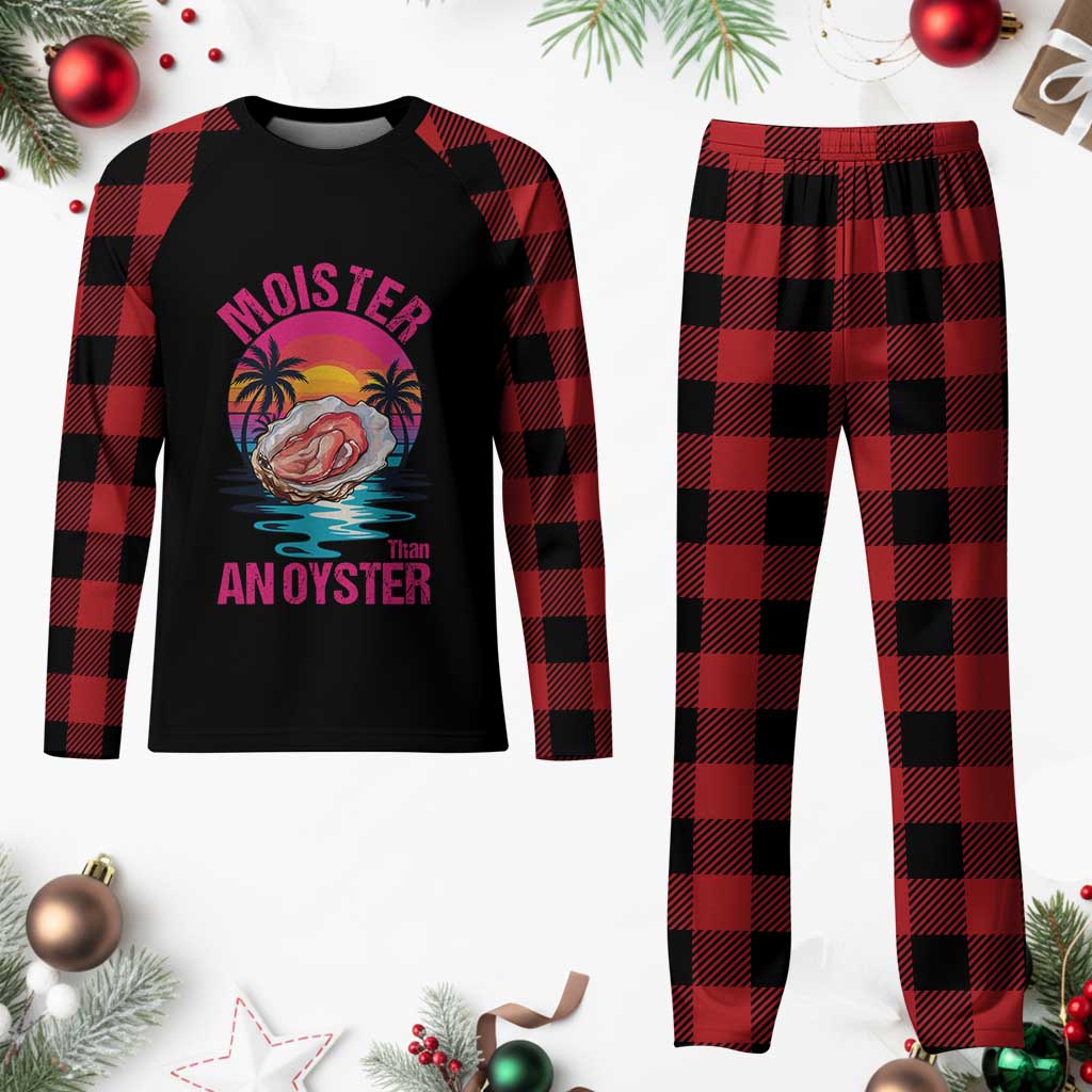 Moister Than An Oyster Plaid Pajama Set Funny Inappropriate Adult Humor Women TS14 Buffalo Plaid Print Your Wear