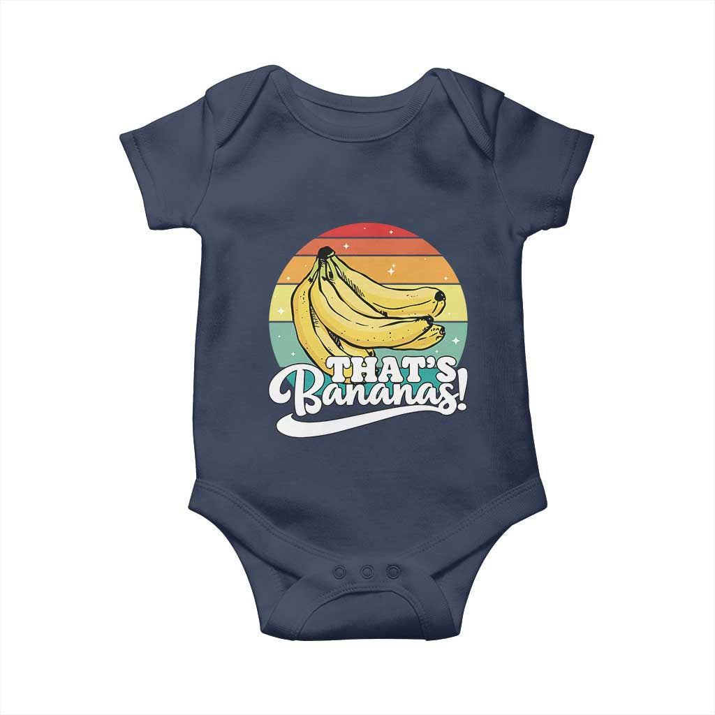 That's Bananas Baby Onesie Funny Banana Lover Saying TS14 Navy Print Your Wear