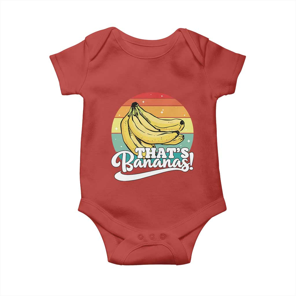 That's Bananas Baby Onesie Funny Banana Lover Saying TS14 Red Print Your Wear