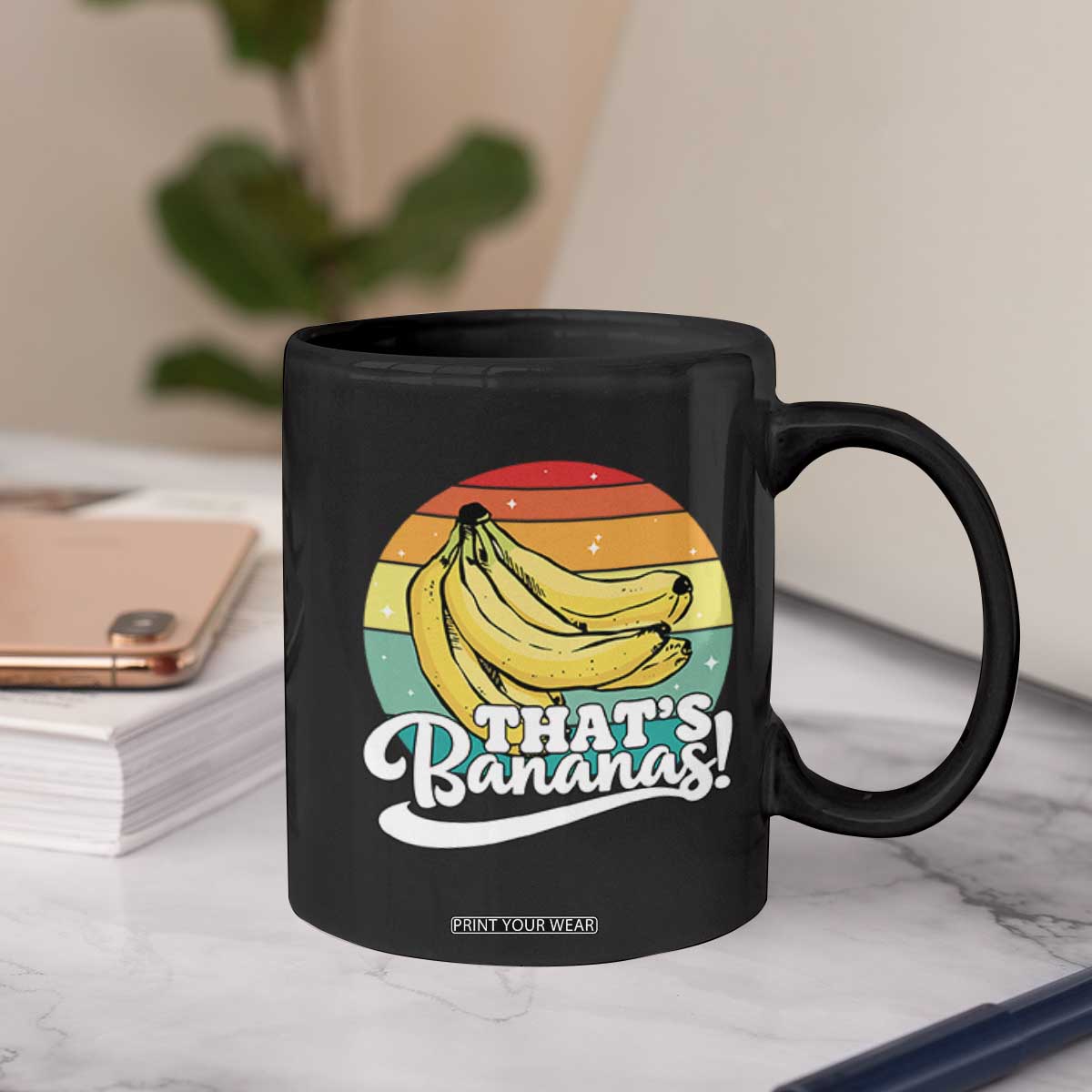 That's Bananas Coffee Mug Funny Banana Lover Saying TS14 Print Your Wear