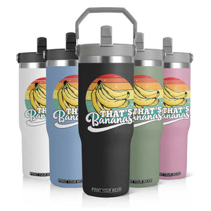 That's Bananas Flip Straw Tumbler Funny Banana Lover Saying TS14 Print Your Wear