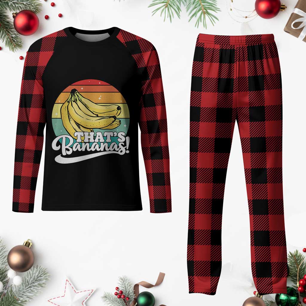 That's Bananas Plaid Pajama Set Funny Banana Lover Saying TS14 Buffalo Plaid Print Your Wear