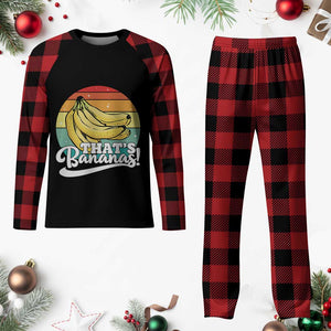 That's Bananas Plaid Pajama Set Funny Banana Lover Saying TS14 Buffalo Plaid Print Your Wear