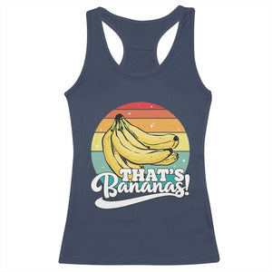 That's Bananas Racerback Tank Top Funny Banana Lover Saying TS14 Navy Print Your Wear