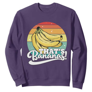 That's Bananas Sweatshirt Funny Banana Lover Saying TS14 Purple Print Your Wear