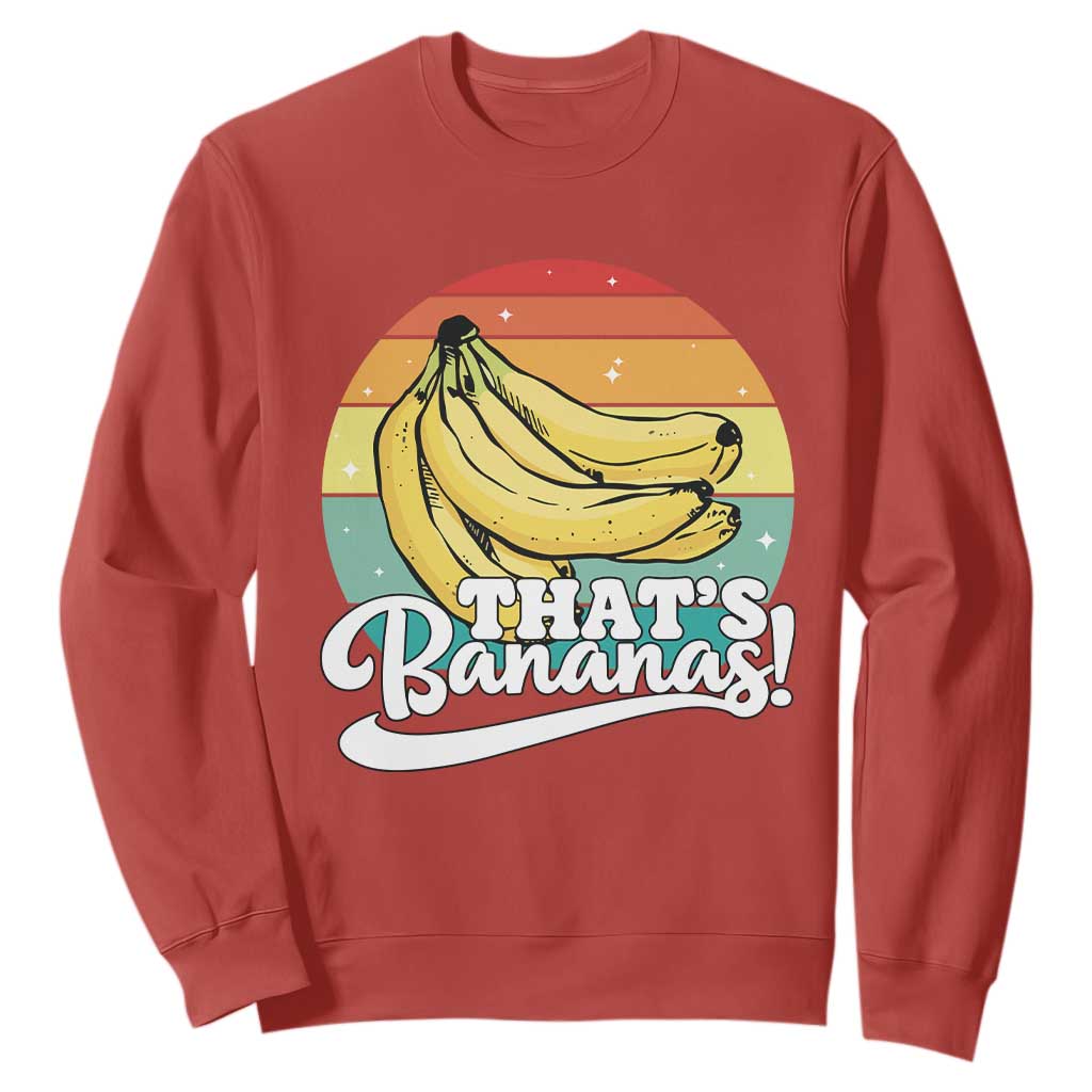 That's Bananas Sweatshirt Funny Banana Lover Saying TS14 Red Print Your Wear
