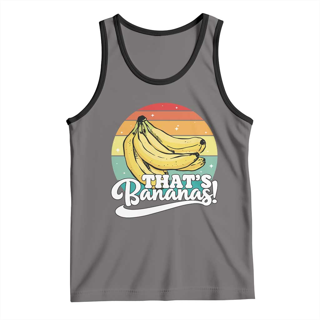That's Bananas Tank Top Funny Banana Lover Saying TS14 Deep Heather Black Print Your Wear