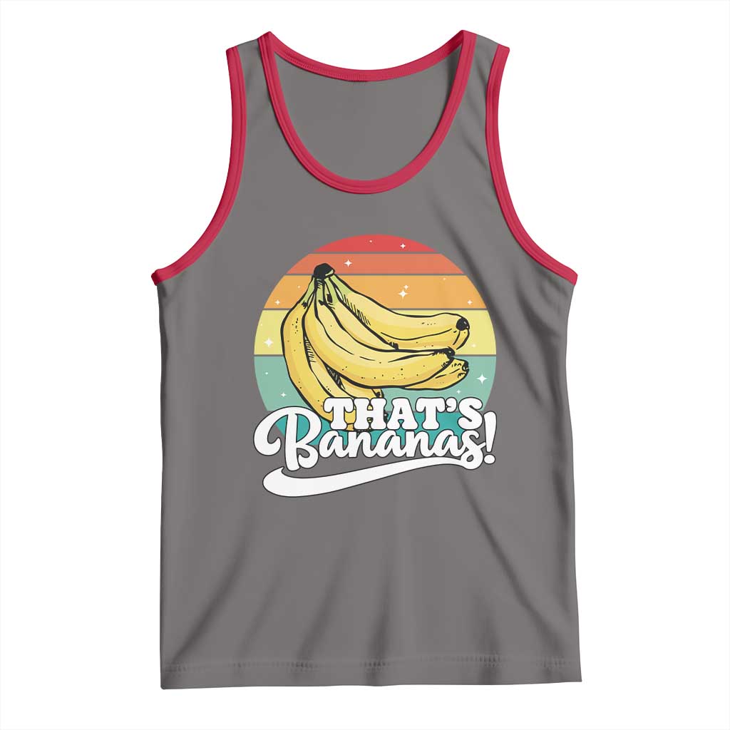 That's Bananas Tank Top Funny Banana Lover Saying TS14 Deep Heather Red Print Your Wear