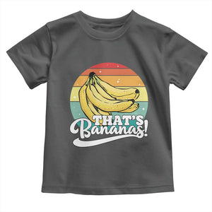 That's Bananas Toddler T Shirt Funny Banana Lover Saying TS14 Dark Heather Print Your Wear