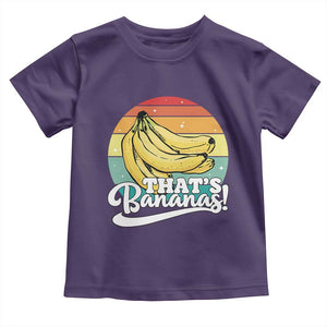 That's Bananas Toddler T Shirt Funny Banana Lover Saying TS14 Purple Print Your Wear