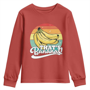 That's Bananas Youth Sweatshirt Funny Banana Lover Saying TS14 Red Print Your Wear