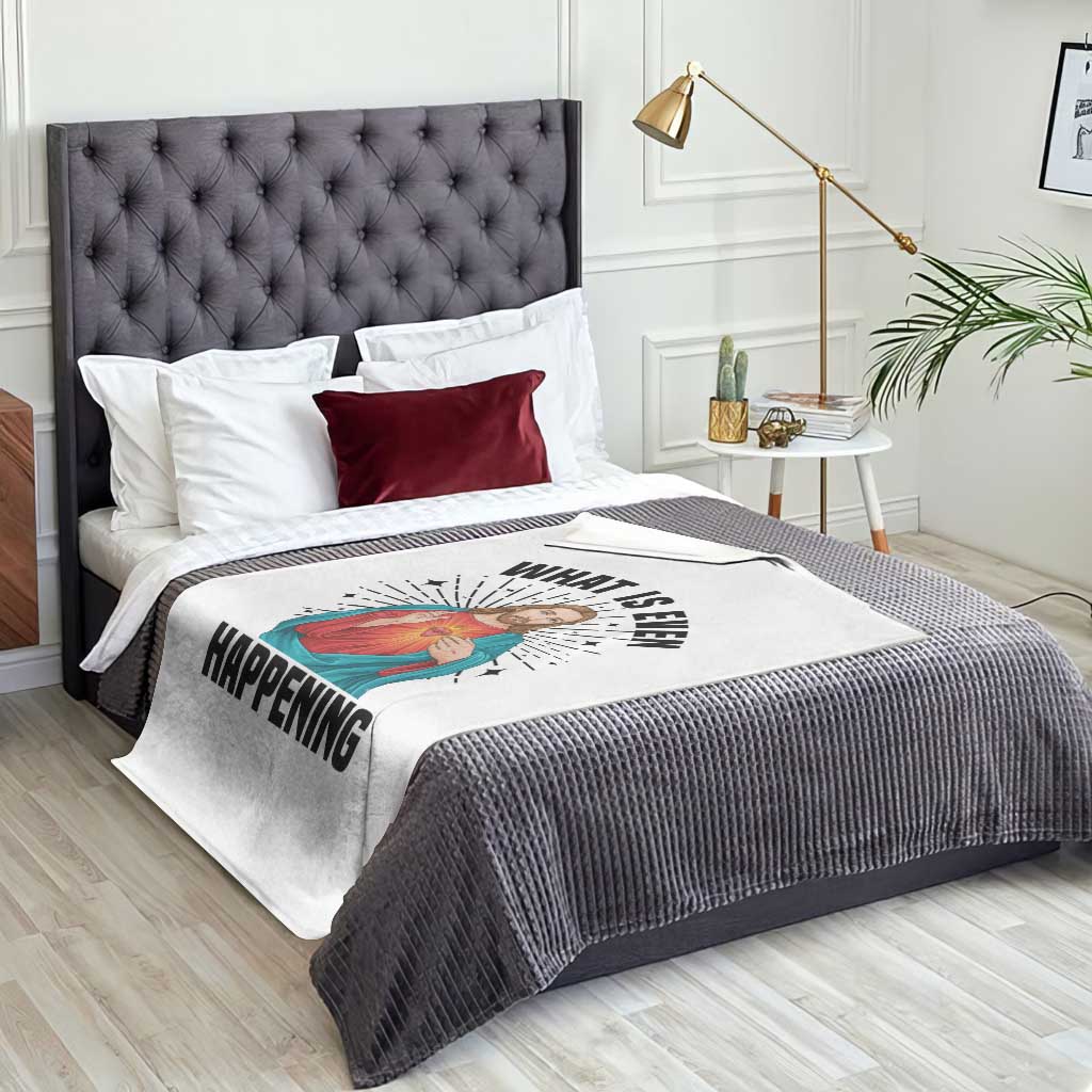 What Is Even Happening Throw Blanket Funny Christian TS14 Print Your Wear