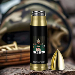 67 Poker Cat Bullet Tumbler Funny Six Seven Meme TS14 Print Your Wear