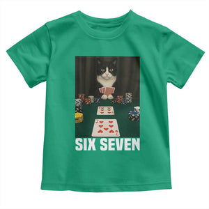 67 Poker Cat Toddler T Shirt Funny Six Seven Meme TS14 Irish Green Print Your Wear