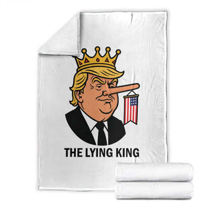 The Lying King Trump Throw Blanket Funny Political Satire TS14 White Print Your Wear