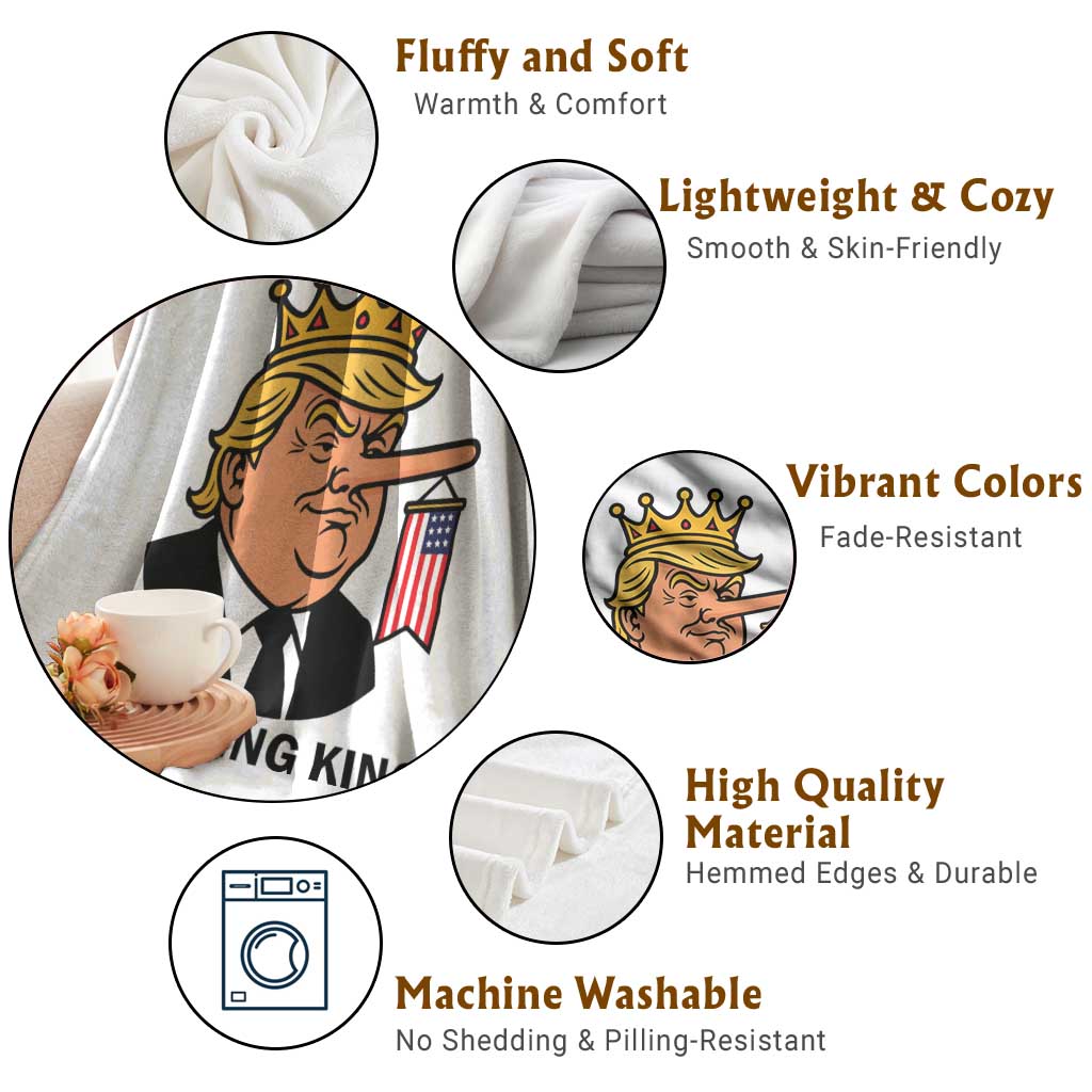 The Lying King Trump Throw Blanket Funny Political Satire TS14 Print Your Wear