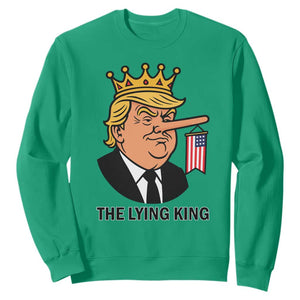 The Lying King Trump Sweatshirt Funny Political Satire TS14 Irish Green Print Your Wear