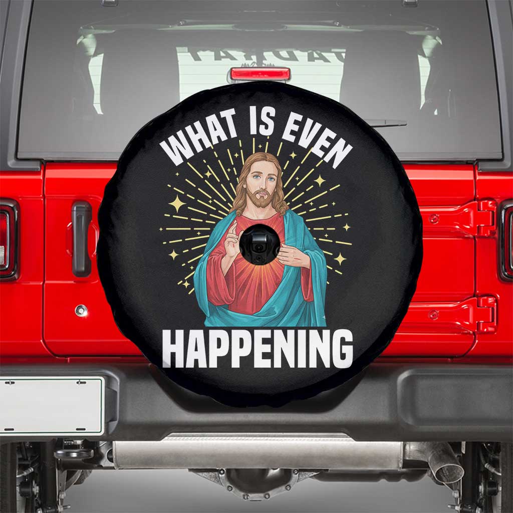 Funny Christian Spare Tire Cover What Is Even Happening TS14 Black Print Your Wear
