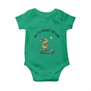 Off To Praise The Lord Baby Onesie Funny Frog Christian TS14 Irish Green Print Your Wear