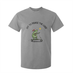 Off To Praise The Lord T Shirt For Kid Funny Frog Christian TS14 Sport Gray Print Your Wear