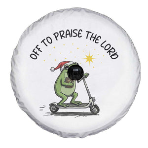 Off To Praise The Lord Spare Tire Cover Funny Frog Christian TS14 Print Your Wear
