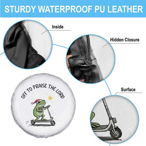Off To Praise The Lord Spare Tire Cover Funny Frog Christian TS14 Print Your Wear