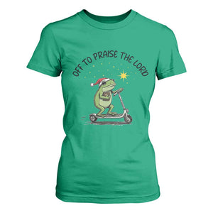 Off To Praise The Lord T Shirt For Women Funny Frog Christian TS14 Irish Green Print Your Wear