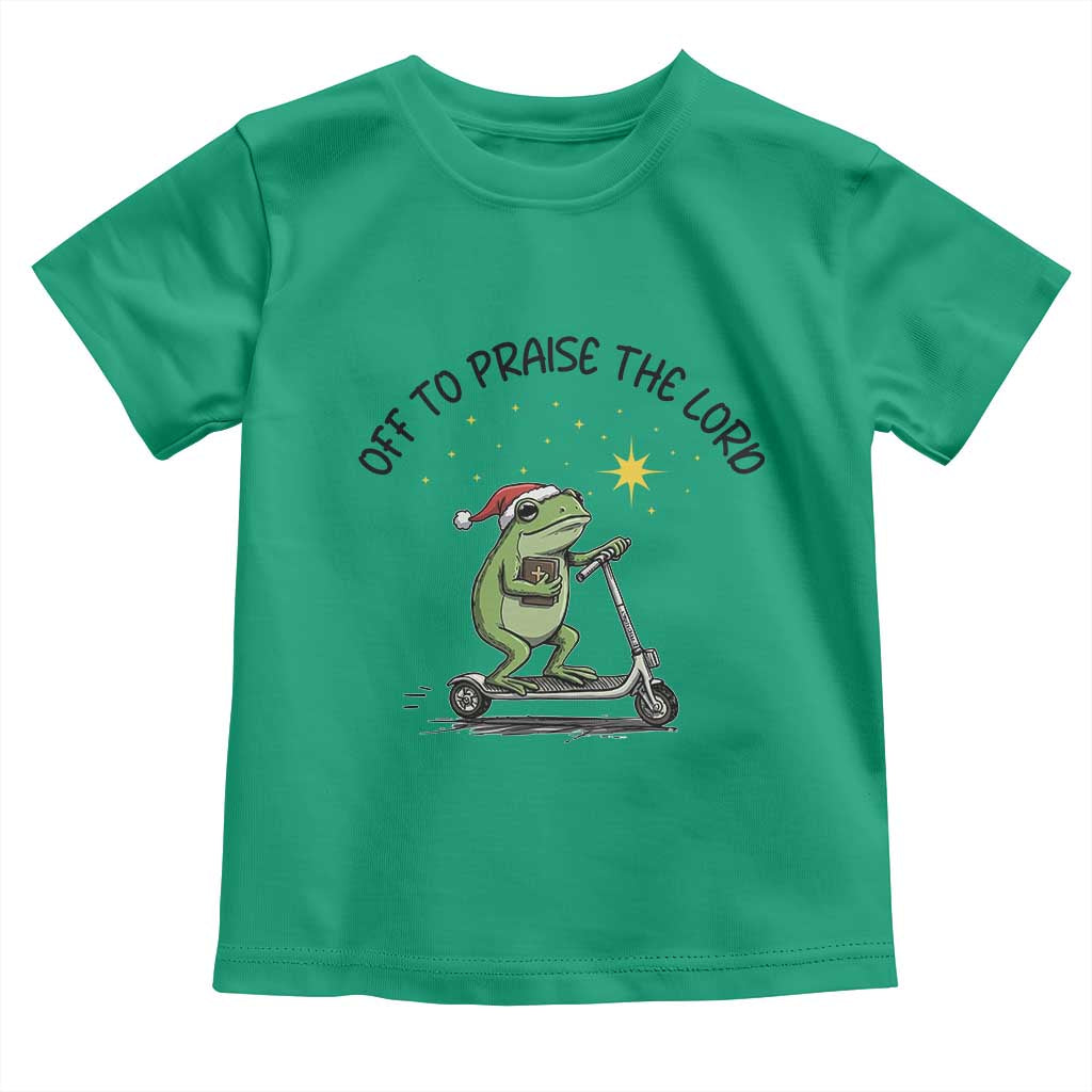 Off To Praise The Lord Toddler T Shirt Funny Frog Christian TS14 Irish Green Print Your Wear