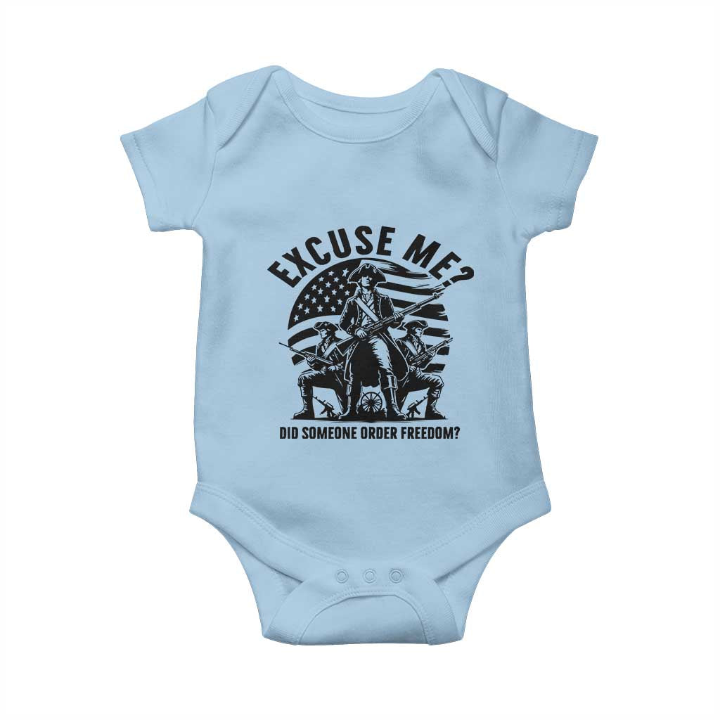 Freedom Resist Protest Civil Rights Baby Onesie Excuse Me Did Someone Order Freedom TS14 Light Blue Print Your Wear