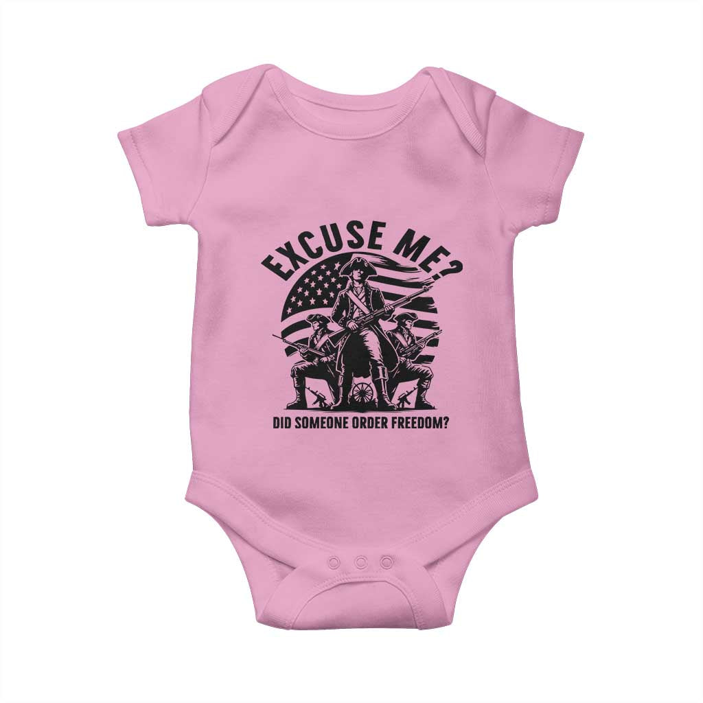 Freedom Resist Protest Civil Rights Baby Onesie Excuse Me Did Someone Order Freedom TS14 Light Pink Print Your Wear