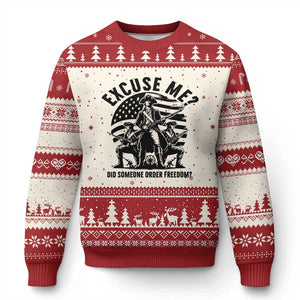 Freedom Resist Protest Civil Rights Ugly Christmas Sweater Excuse Me Did Someone Order Freedom TS14 Beige Red Print Your Wear