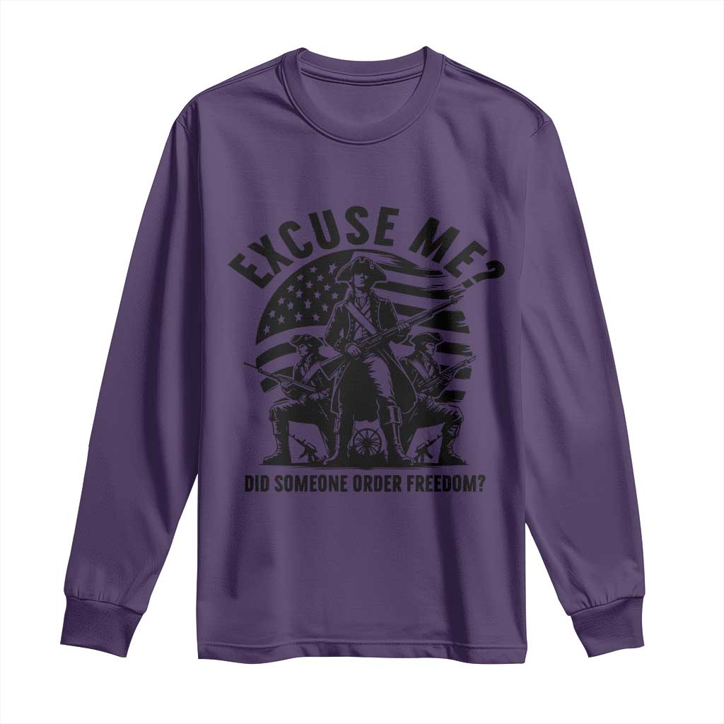 Freedom Resist Protest Civil Rights Long Sleeve Shirt Excuse Me Did Someone Order Freedom TS14 Purple Print Your Wear