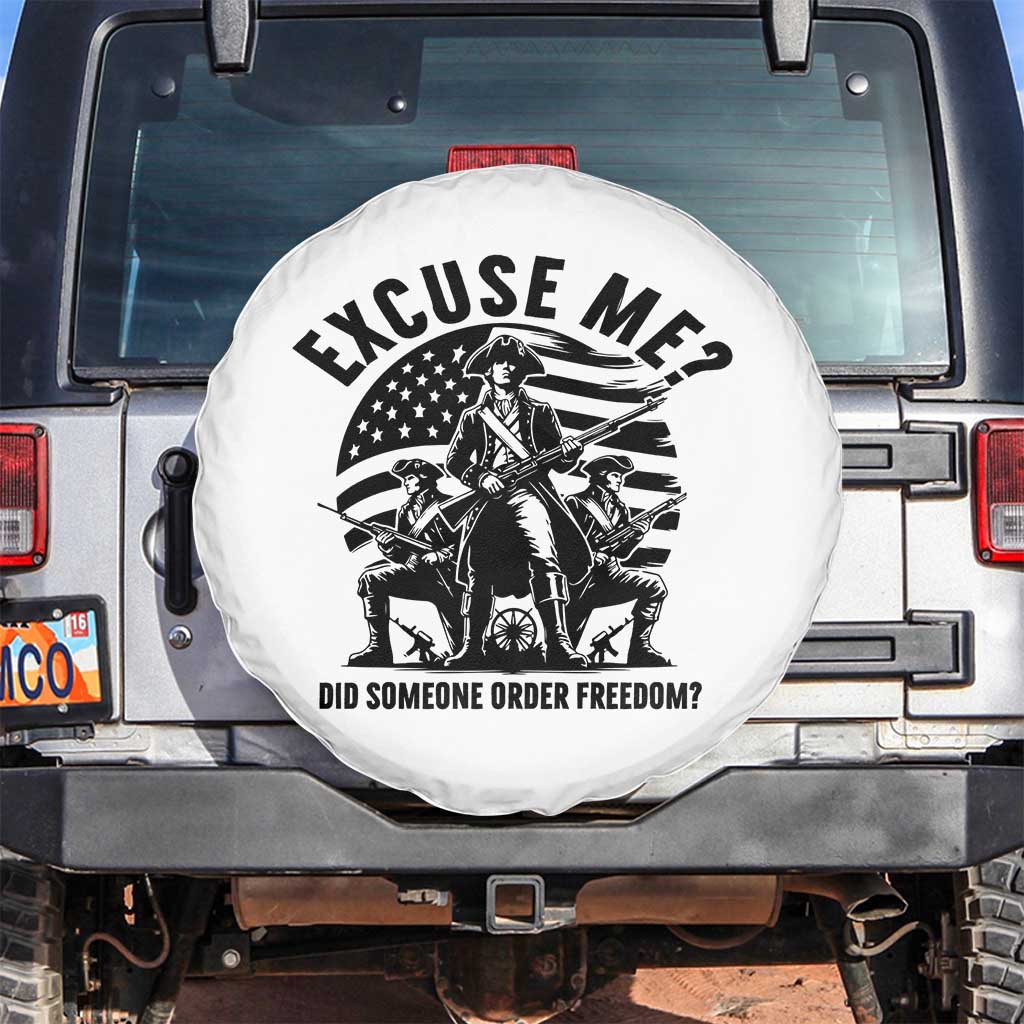 Freedom Resist Protest Civil Rights Spare Tire Cover Excuse Me Did Someone Order Freedom TS14 No hole White Print Your Wear