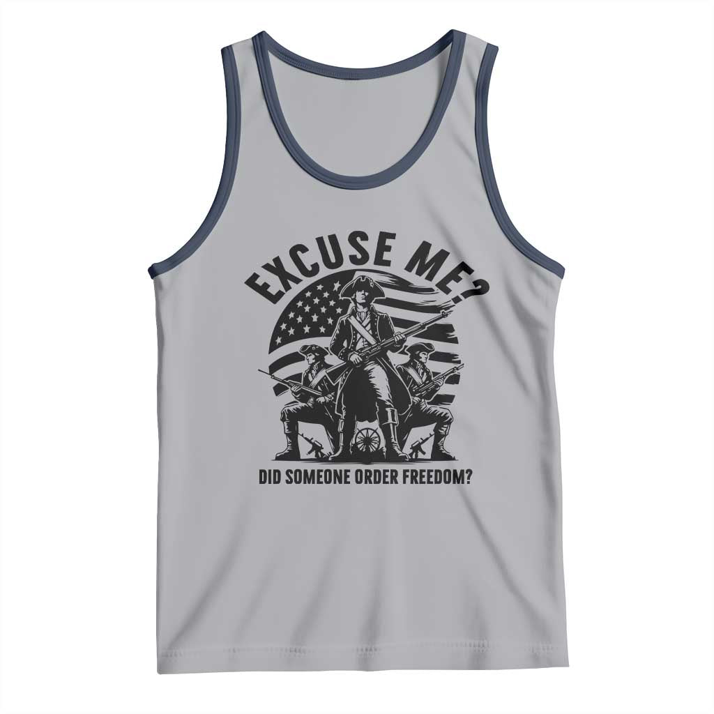Freedom Resist Protest Civil Rights Tank Top Excuse Me Did Someone Order Freedom TS14 Athletic Heather Navy Print Your Wear