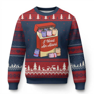 I Need An Alani Ugly Christmas Sweater Funny Drinking Trendy Summer Vacation TS14 Navy Red Print Your Wear