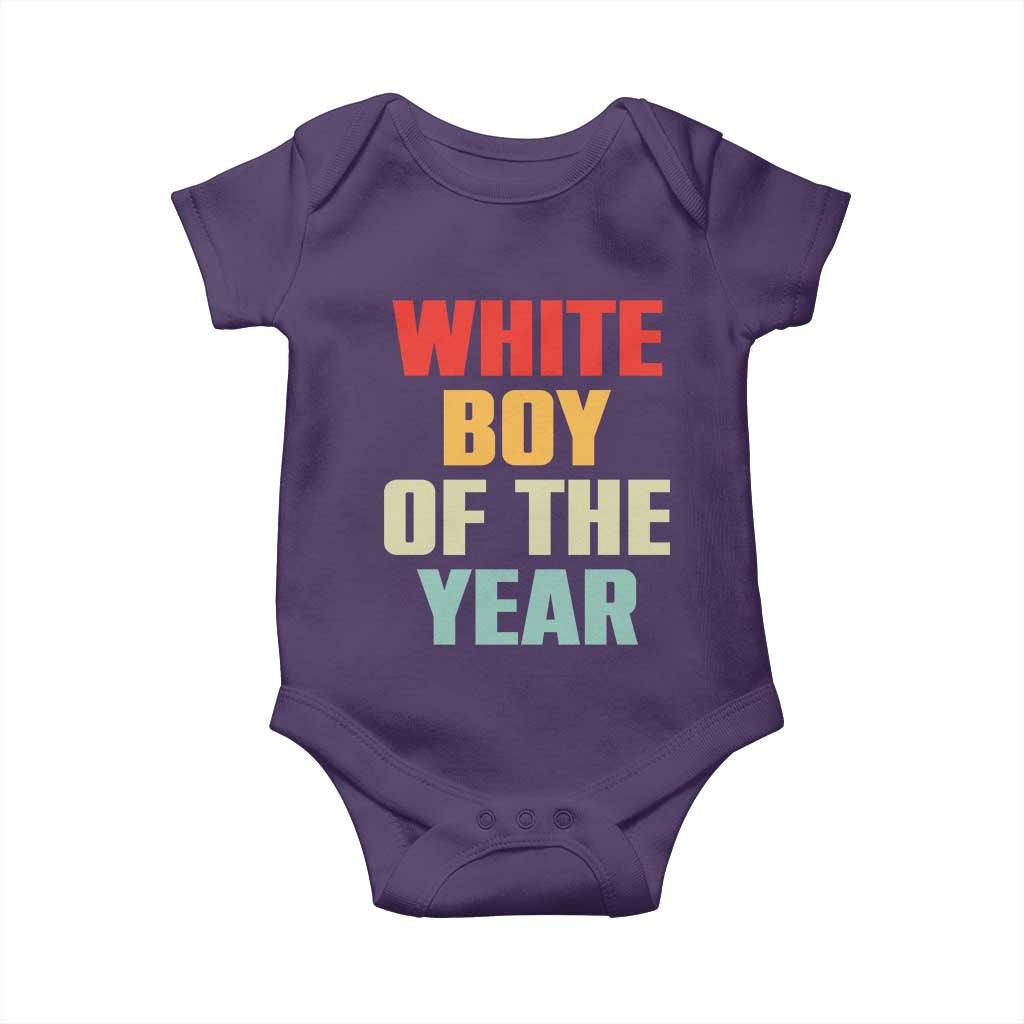 White Boy Of The Year Baby Onesie Funny Statement TS14 Purple Print Your Wear