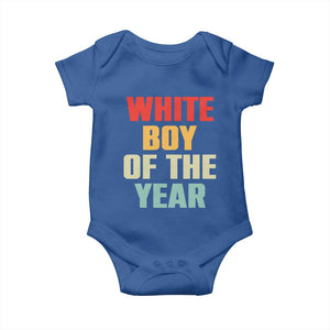 White Boy Of The Year Baby Onesie Funny Statement TS14 Royal Blue Print Your Wear